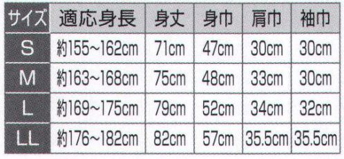 氏原 8387 鯉口シャツ 鯉印 ※この商品はご注文後のキャンセル、返品及び交換は出来ませんのでご注意下さい。※なお、この商品のお支払方法は、先振込（代金引換以外）にて承り、ご入金確認後の手配となります。 サイズ／スペック